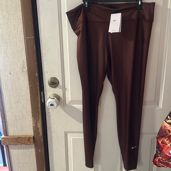 Nike Pants - Nike One Women's Mid-Rise Shine Leggings: Bronze Eclipse: NEW WITH TAGS: SZ XXL